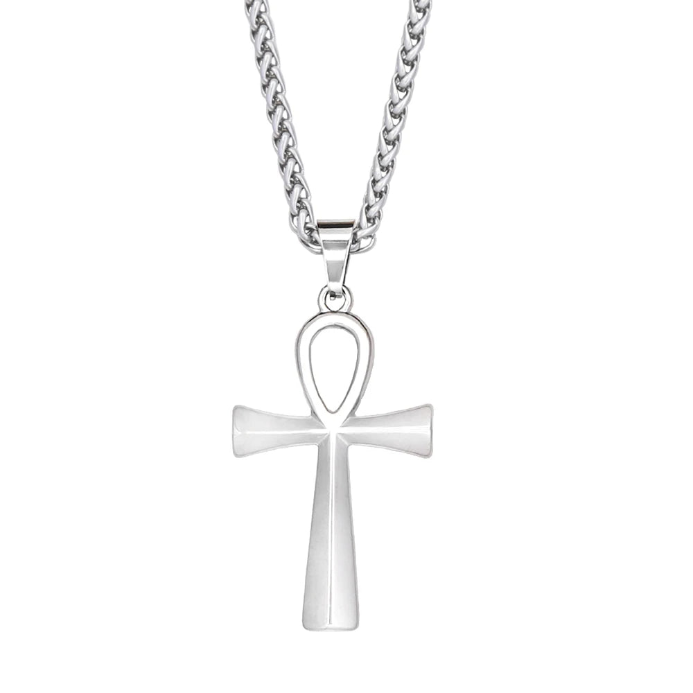 Retro Nordic Viking Cross Neckalse Stainless Steel Punk Amulet Pendants For Men Women Unique Biker Jewelry Gift Dropshipping
