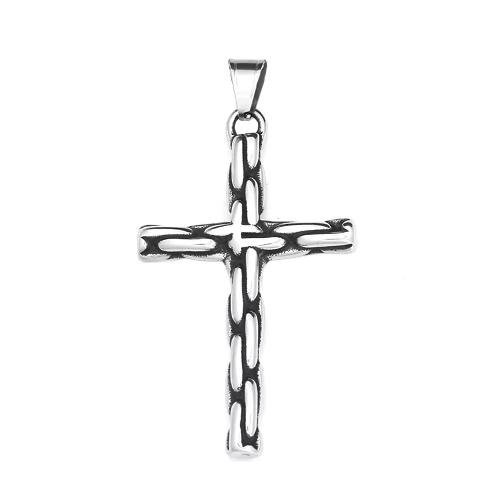 Retro Nordic Viking Cross Neckalse Stainless Steel Punk Amulet Pendants For Men Women Unique Biker Jewelry Gift Dropshipping