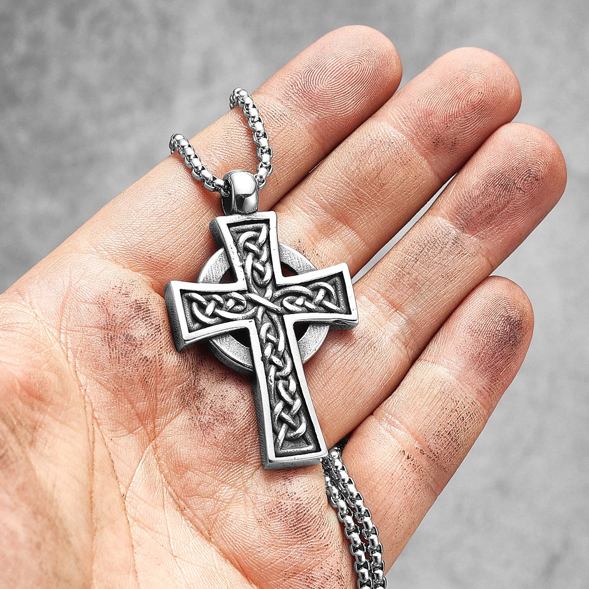 Celtic Knot Cross Stainless Steel Necklaces Pendants Gothic