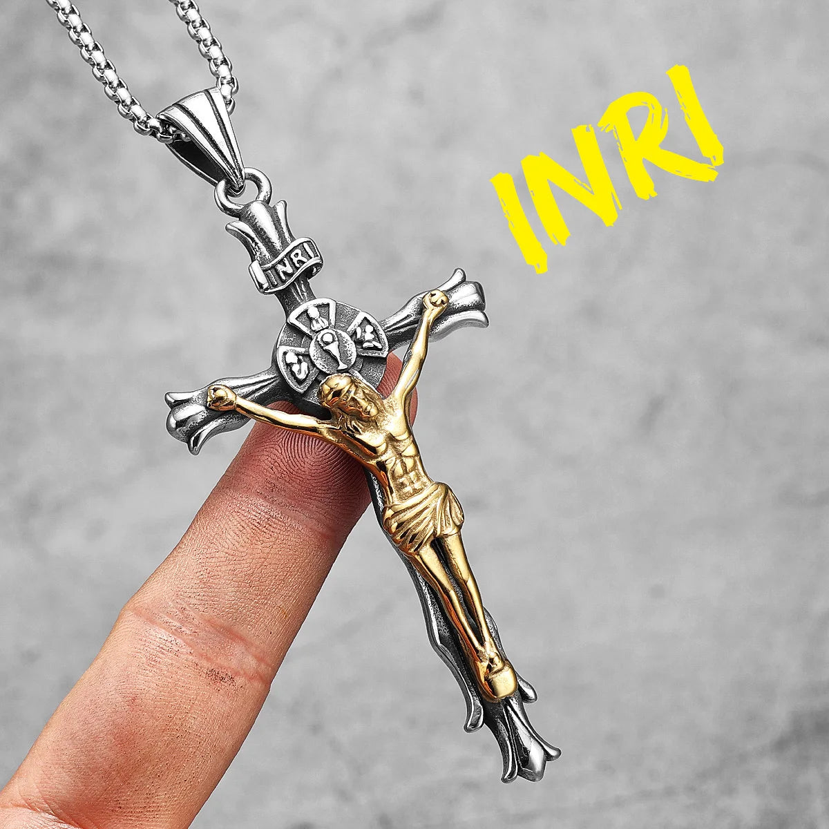 Jesus Skull Cross Series Stainless Steel Men Women Necklaces Pendants Chain Amulet Punk Trendy Jewelry Creativity Gift Wholesale