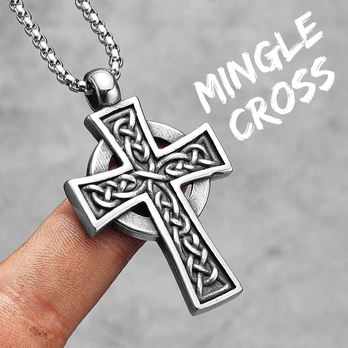 Celtic Knot Cross Stainless Steel Necklaces Pendants Gothic