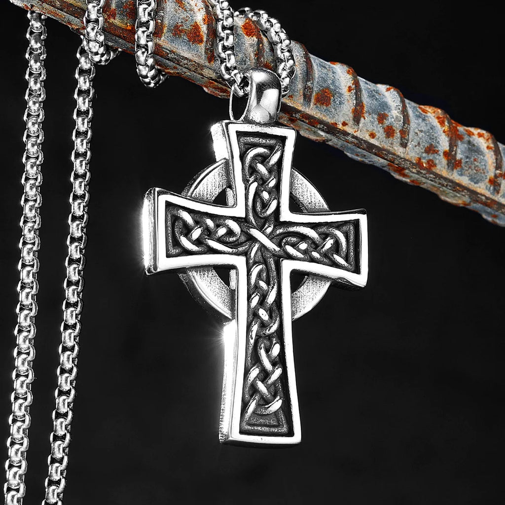 Celtic Knot Cross Stainless Steel Necklaces Pendants Gothic