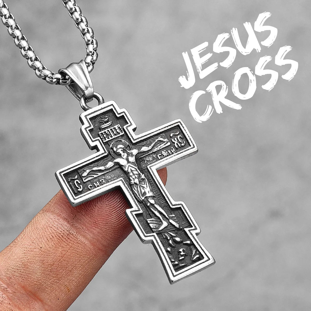 Jesus Skull Cross Series Stainless Steel Men Women Necklaces Pendants Chain Amulet Punk Trendy Jewelry Creativity Gift Wholesale