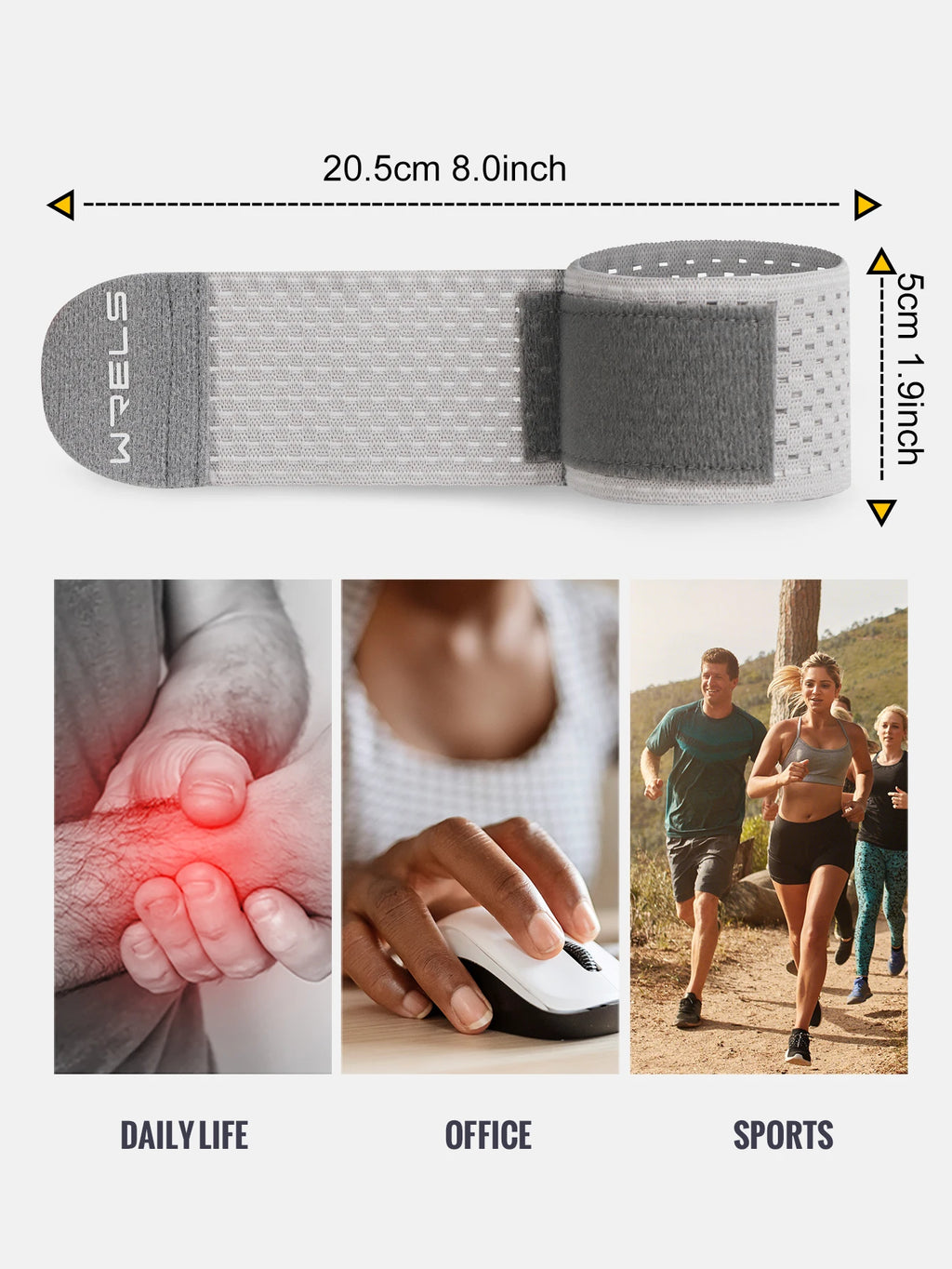 WRELS Wristband Wrapping Compression Sports Elastic Adjustable Wrist Guard Support Basketball Weight Training Wrist Wraps