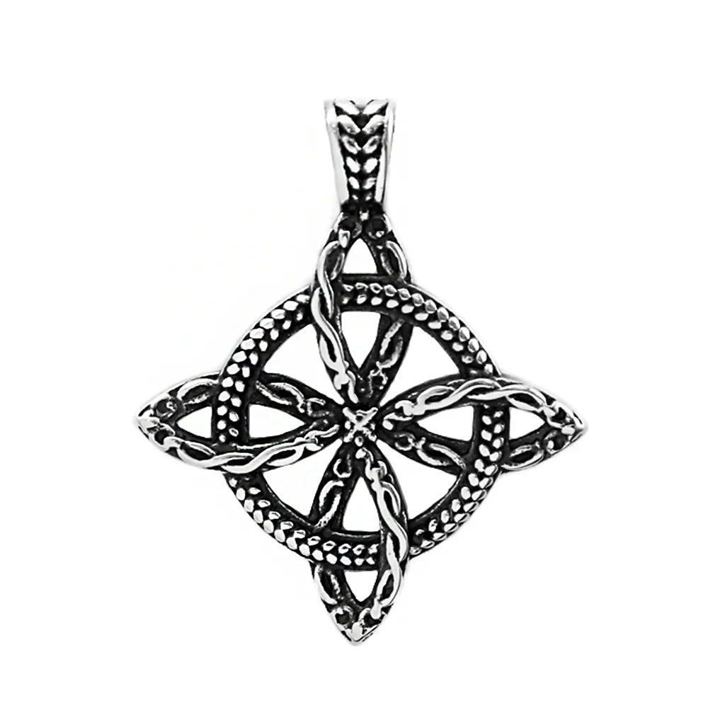 Retro Nordic Viking Cross Neckalse Stainless Steel Punk Amulet Pendants For Men Women Unique Biker Jewelry Gift Dropshipping