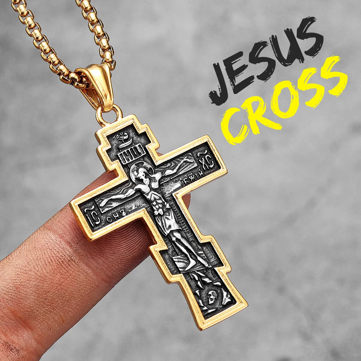 Jesus Skull Cross Series Stainless Steel Men Women Necklaces Pendants Chain Amulet Punk Trendy Jewelry Creativity Gift Wholesale