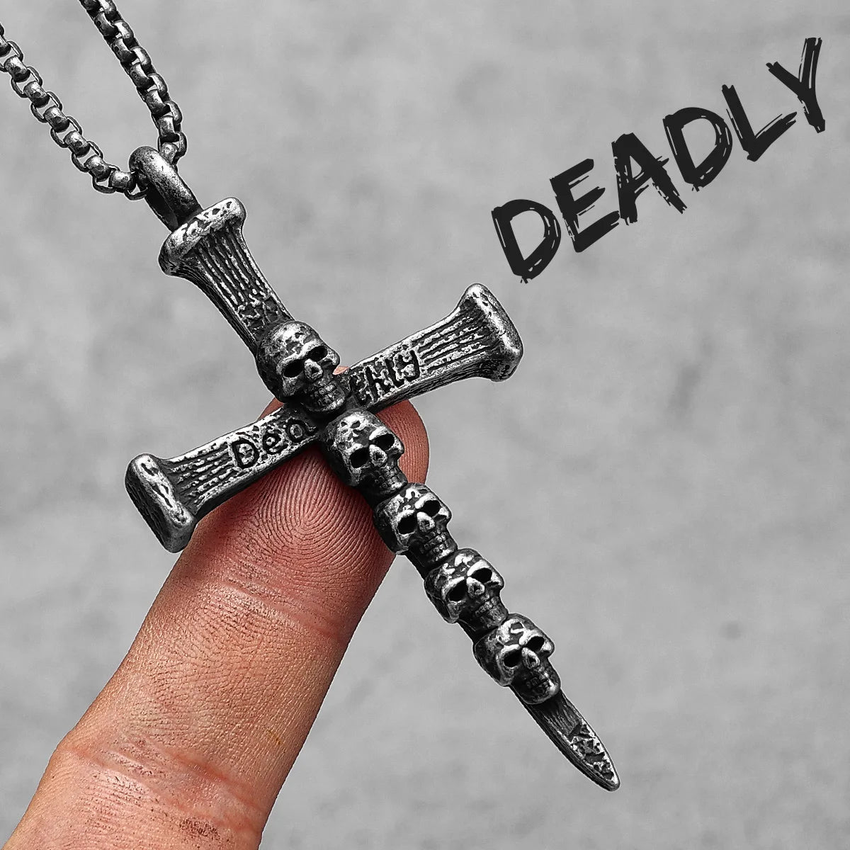 Jesus Skull Cross Series Stainless Steel Men Women Necklaces Pendants Chain Amulet Punk Trendy Jewelry Creativity Gift Wholesale