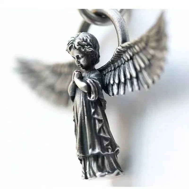 Gothic Crucifixion Skull Cross Pendant Necklace Catholic Prayer Jewelry for Men and Women Punk Trendy Jewelry