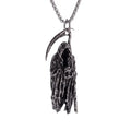 Gothic Vintage Reaper\\\\'s Scythe Necklace Life Ghost Devil Pendant Men\\\\'s Personality Halloween Trend Charm Jewelry Gift