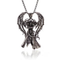 Gothic Vintage Reaper\\\\'s Scythe Necklace Life Ghost Devil Pendant Men\\\\'s Personality Halloween Trend Charm Jewelry Gift