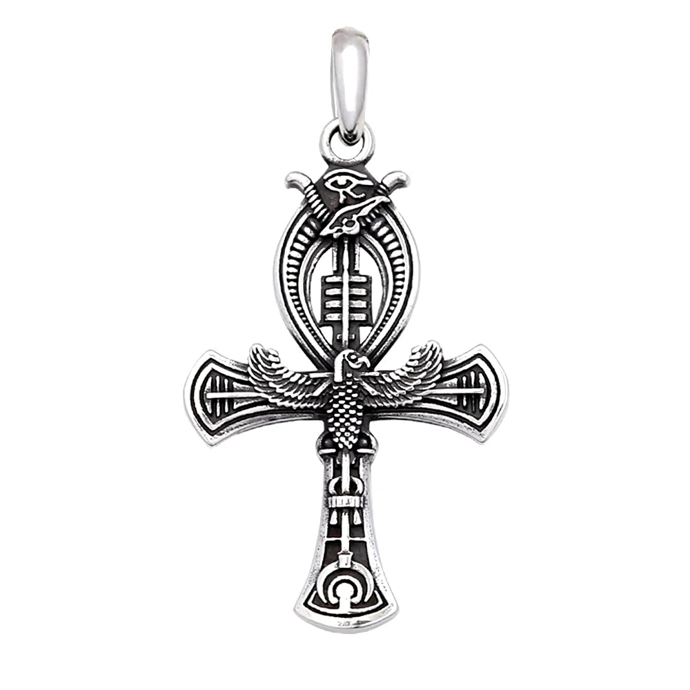 Retro Nordic Viking Cross Neckalse Stainless Steel Punk Amulet Pendants For Men Women Unique Biker Jewelry Gift Dropshipping