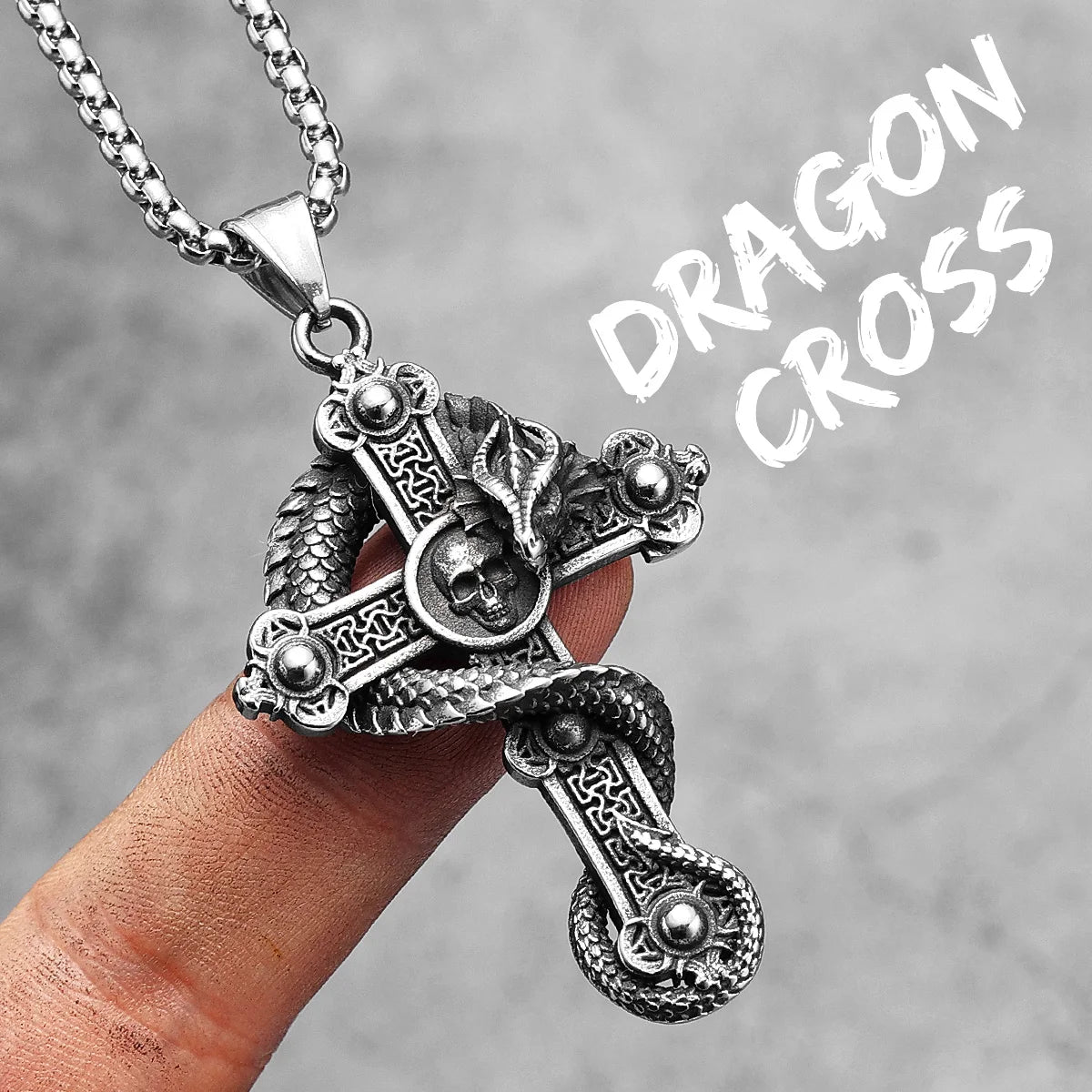 Jesus Skull Cross Series Stainless Steel Men Women Necklaces Pendants Chain Amulet Punk Trendy Jewelry Creativity Gift Wholesale