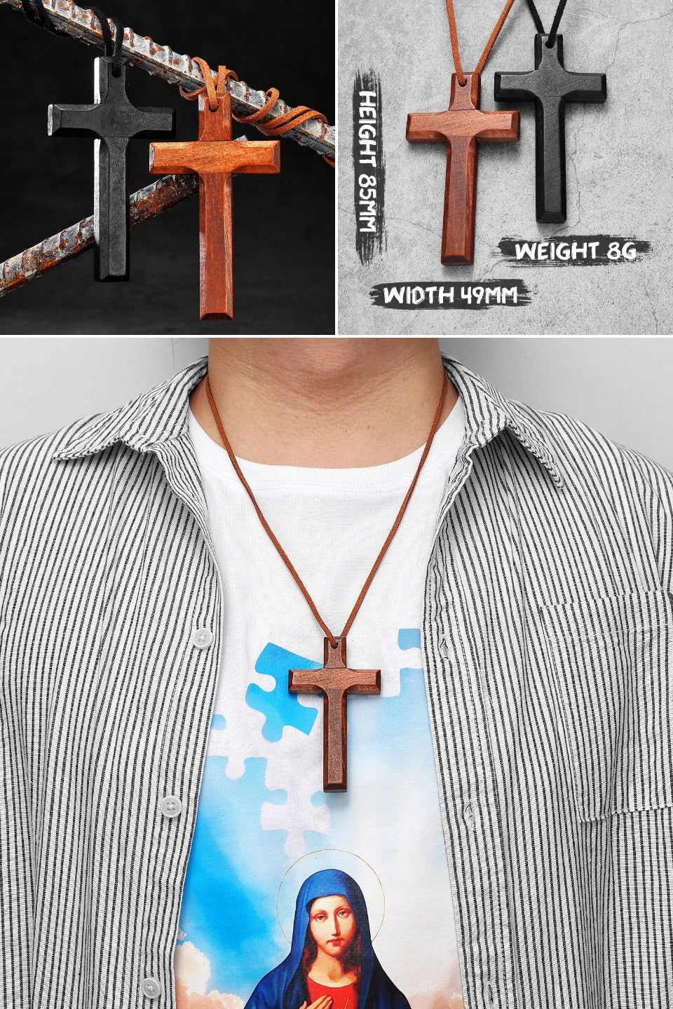 Jesus Skull Cross Series Stainless Steel Men Women Necklaces Pendants Chain Amulet Punk Trendy Jewelry Creativity Gift Wholesale