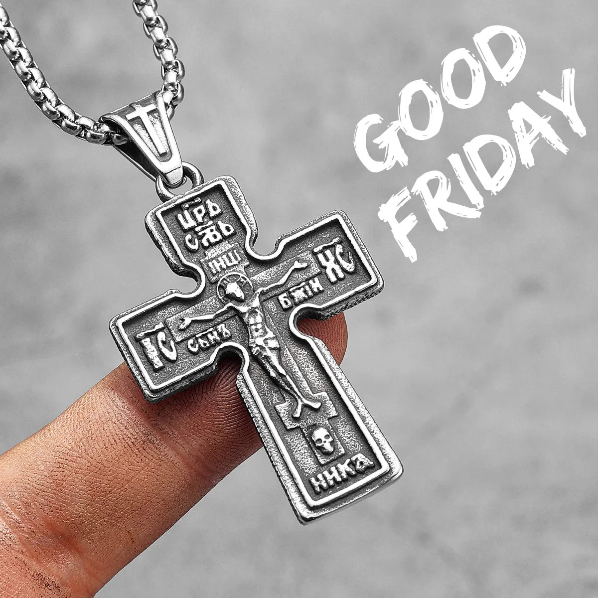 Jesus Skull Cross Series Stainless Steel Men Women Necklaces Pendants Chain Amulet Punk Trendy Jewelry Creativity Gift Wholesale