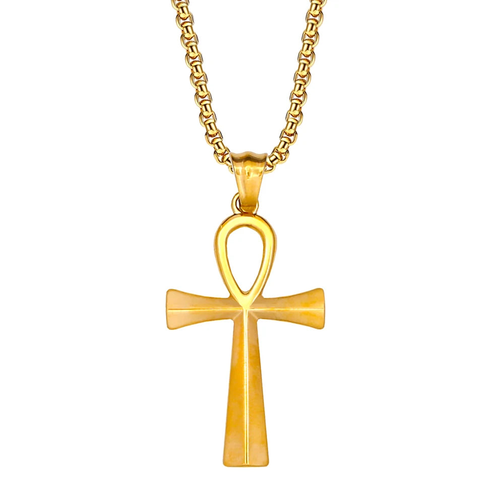 Retro Nordic Viking Cross Neckalse Stainless Steel Punk Amulet Pendants For Men Women Unique Biker Jewelry Gift Dropshipping