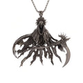 Gothic Vintage Reaper\\\\'s Scythe Necklace Life Ghost Devil Pendant Men\\\\'s Personality Halloween Trend Charm Jewelry Gift