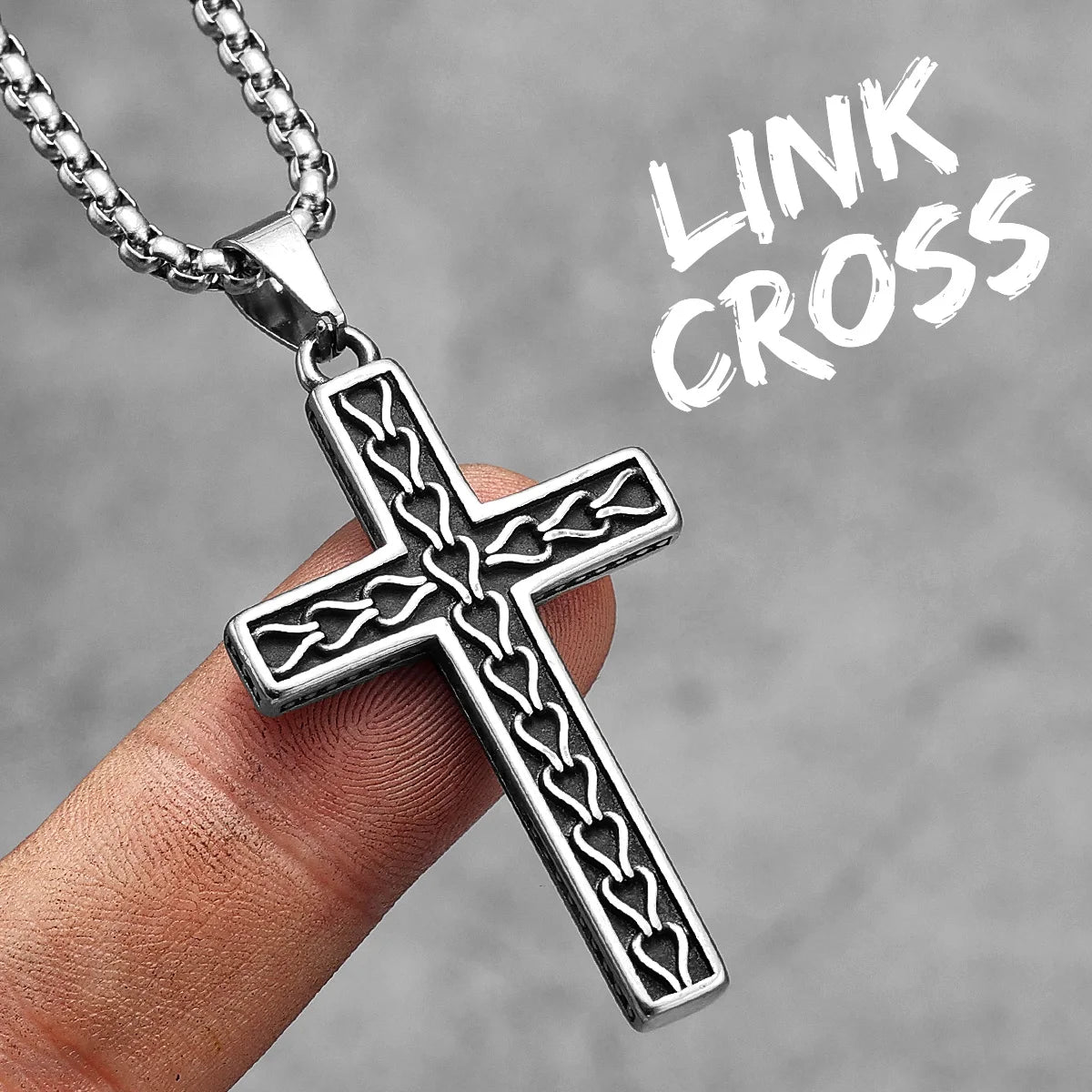 Jesus Skull Cross Series Stainless Steel Men Women Necklaces Pendants Chain Amulet Punk Trendy Jewelry Creativity Gift Wholesale