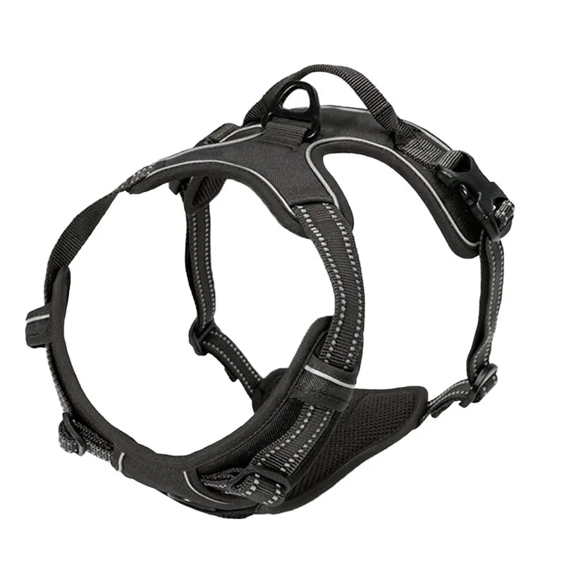 Adjustable Nylon Dog Harness Vest Reflective Soft Breathable No Pull Dog Harness Pet Harness Leash For Small Medium Large Dogs