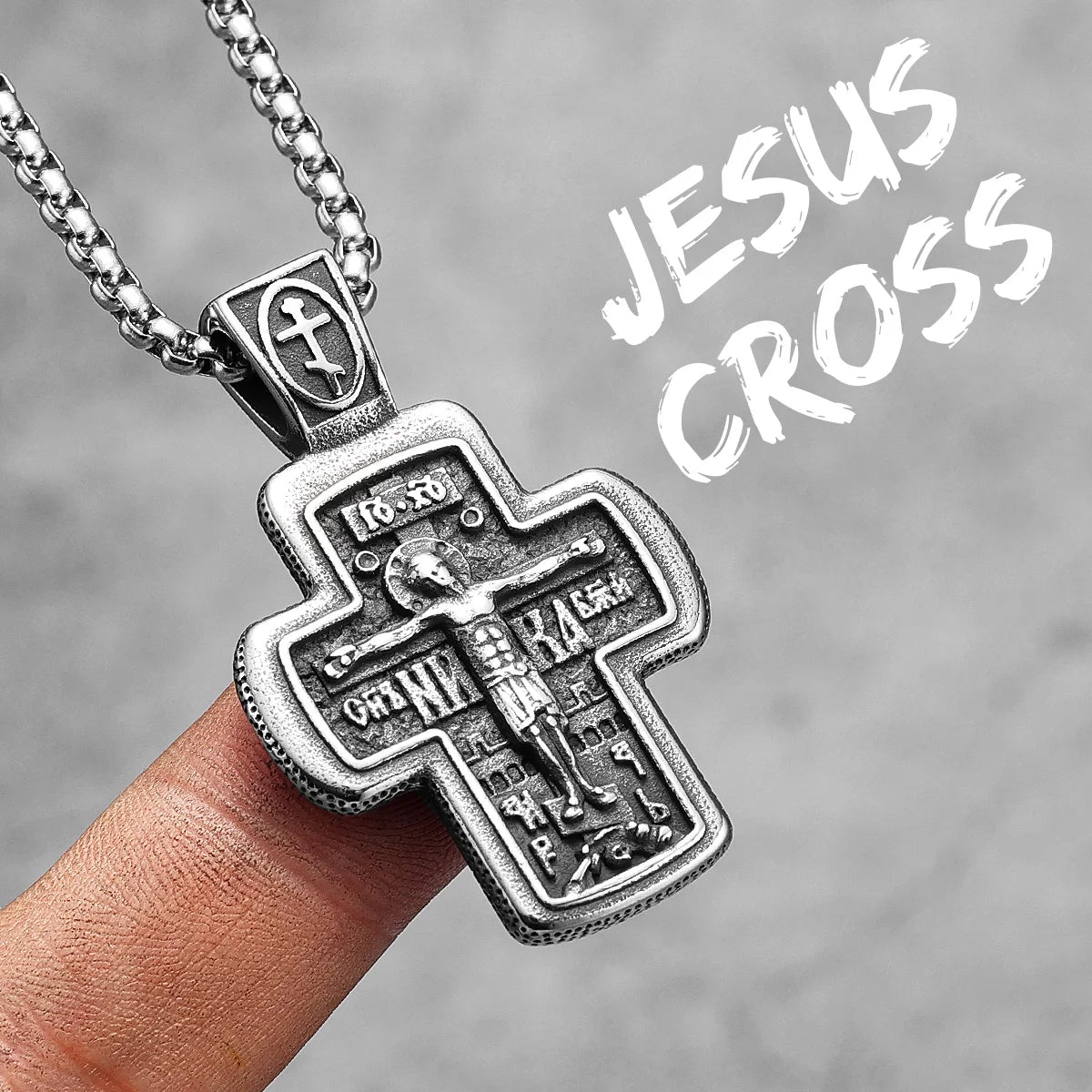 Jesus Skull Cross Series Stainless Steel Men Women Necklaces Pendants Chain Amulet Punk Trendy Jewelry Creativity Gift Wholesale