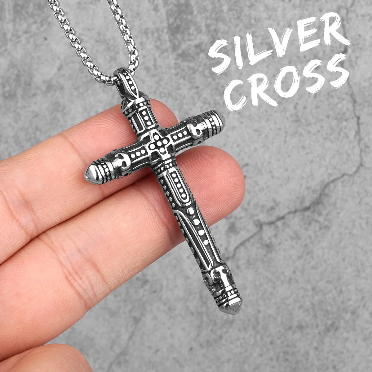 Jesus Skull Cross Series Stainless Steel Men Women Necklaces Pendants Chain Amulet Punk Trendy Jewelry Creativity Gift Wholesale