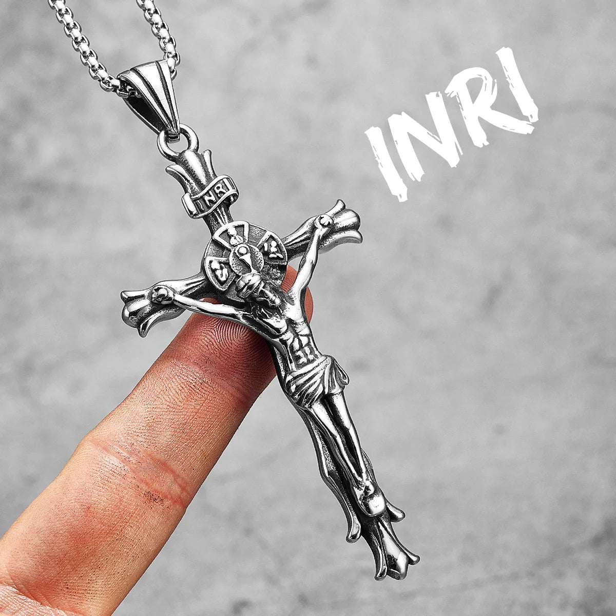 Jesus Skull Cross Series Stainless Steel Men Women Necklaces Pendants Chain Amulet Punk Trendy Jewelry Creativity Gift Wholesale