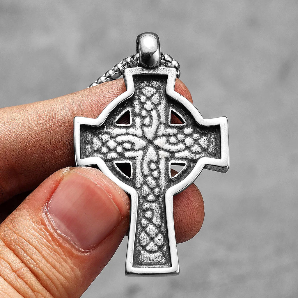 Celtic Knot Cross Stainless Steel Necklaces Pendants Gothic