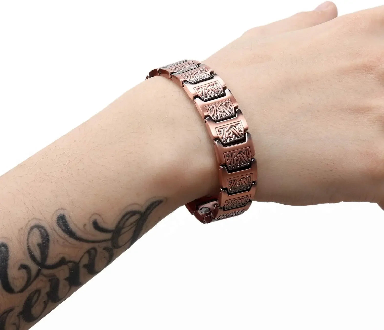 Copper Bracelet for Men 100% Pure Copper Magnetic Link Bracelets Jewelry Gift with Adjustable Sizing Tool