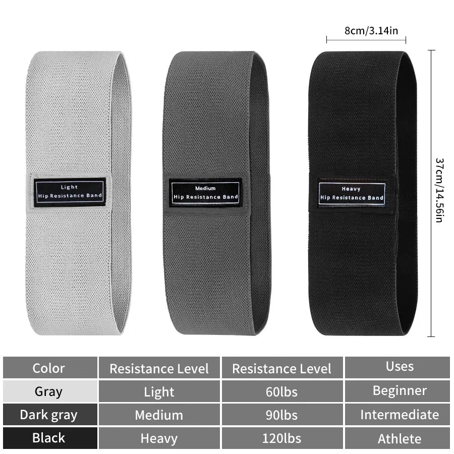 Glute Thigh Elastic Workout Bands Fabric Resistance Hip Booty Bands Squat Circle Stretch Fitness Strips Loops Yoga Gym Equipment