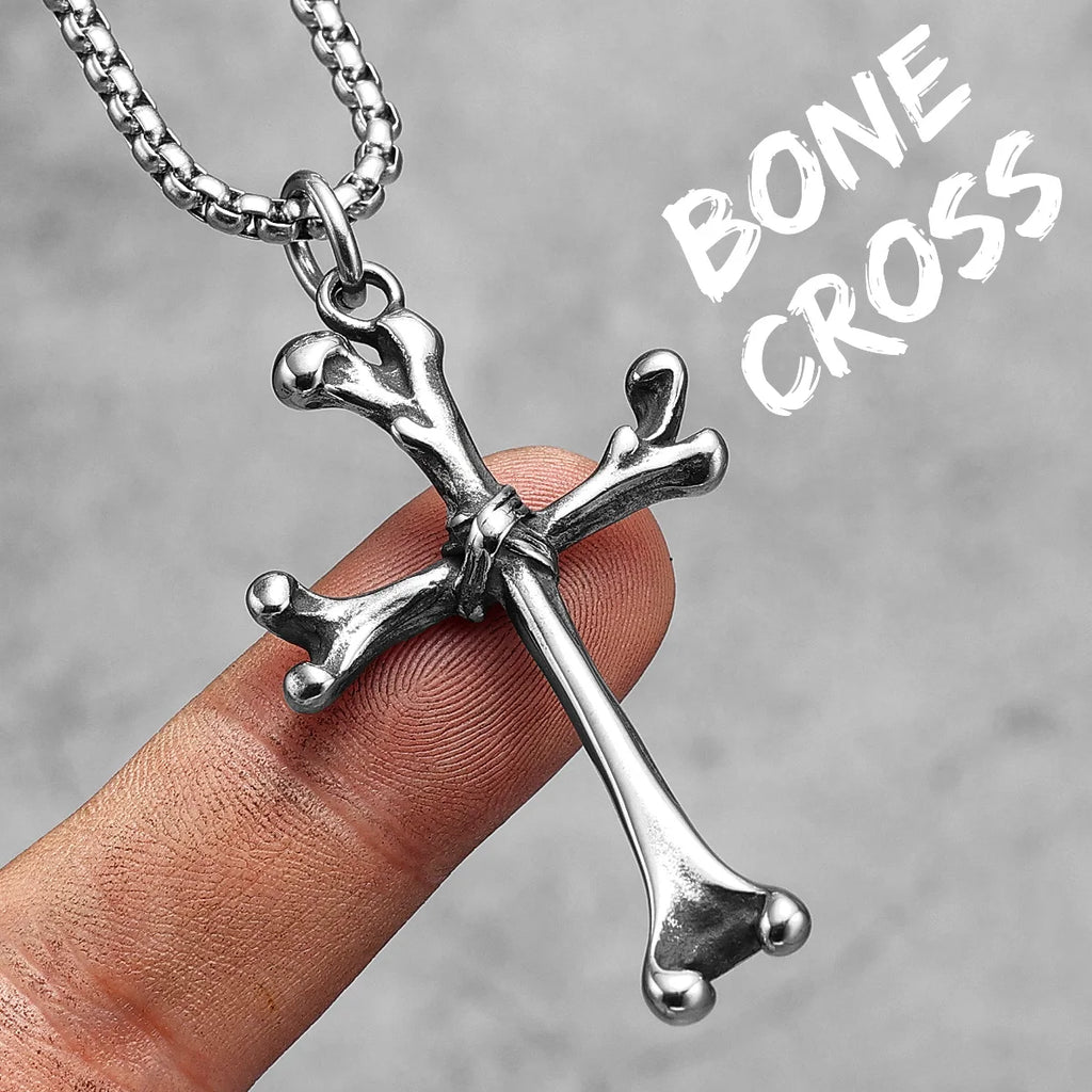 Jesus Skull Cross Series Stainless Steel Men Women Necklaces Pendants Chain Amulet Punk Trendy Jewelry Creativity Gift Wholesale
