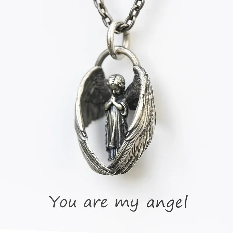 Gothic Crucifixion Skull Cross Pendant Necklace Catholic Prayer Jewelry for Men and Women Punk Trendy Jewelry