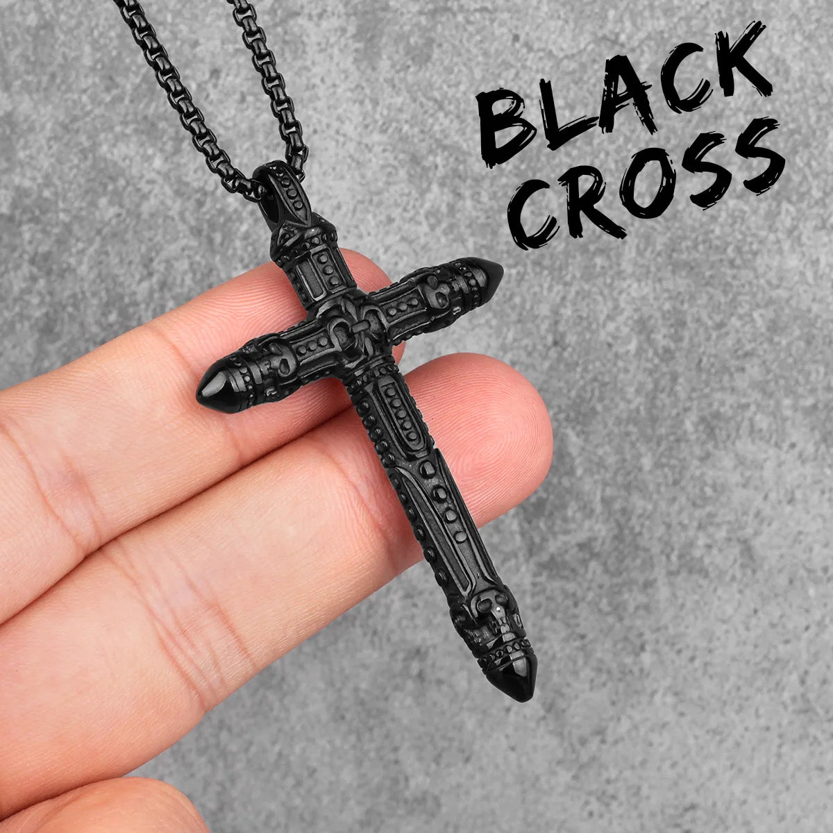 Jesus Skull Cross Series Stainless Steel Men Women Necklaces Pendants Chain Amulet Punk Trendy Jewelry Creativity Gift Wholesale