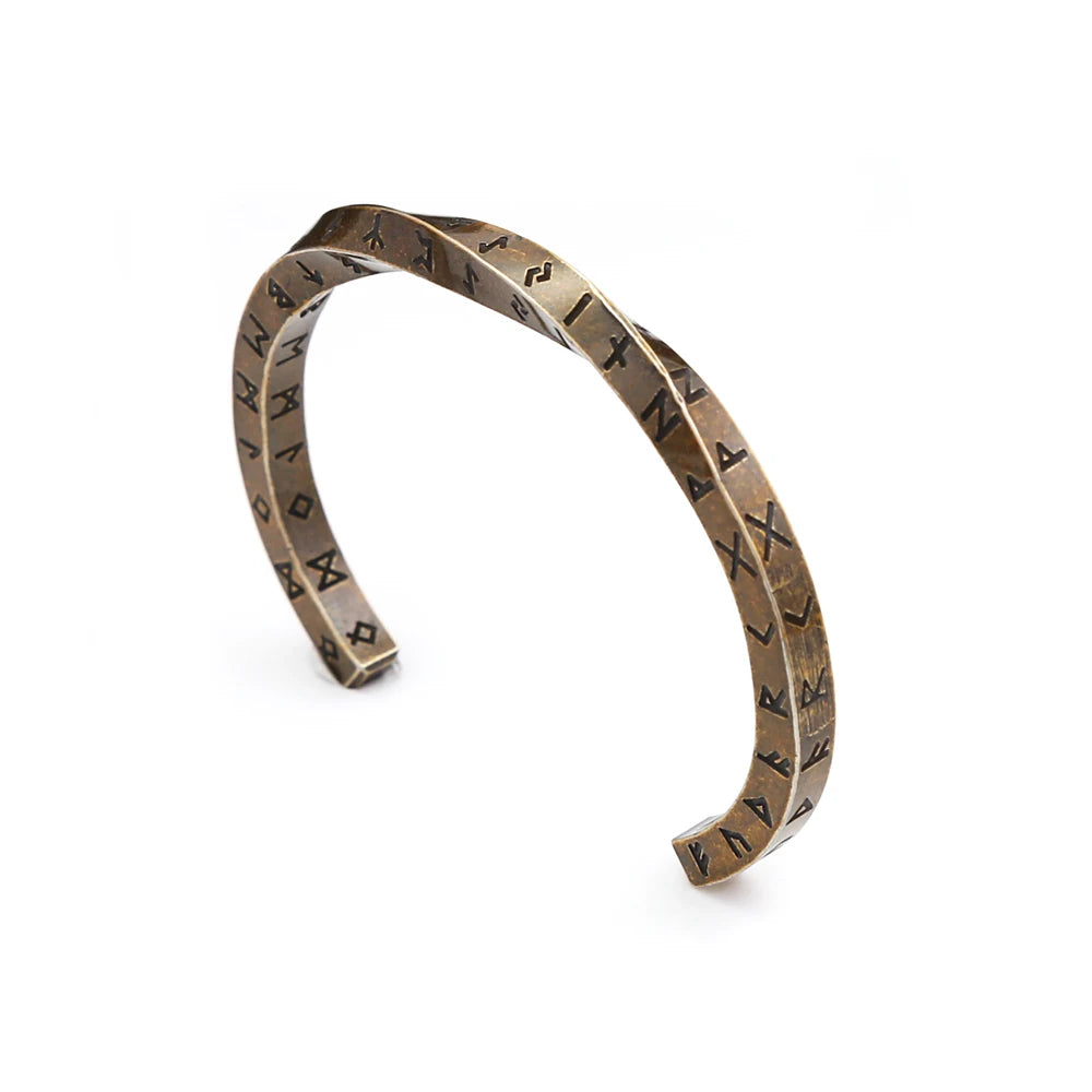 Fashion 316L Stainless Steel Mobius Opening Bracelet Viking Runes Bracelets for Men Women Nordic Pagan Amulet Talisman Jewelry