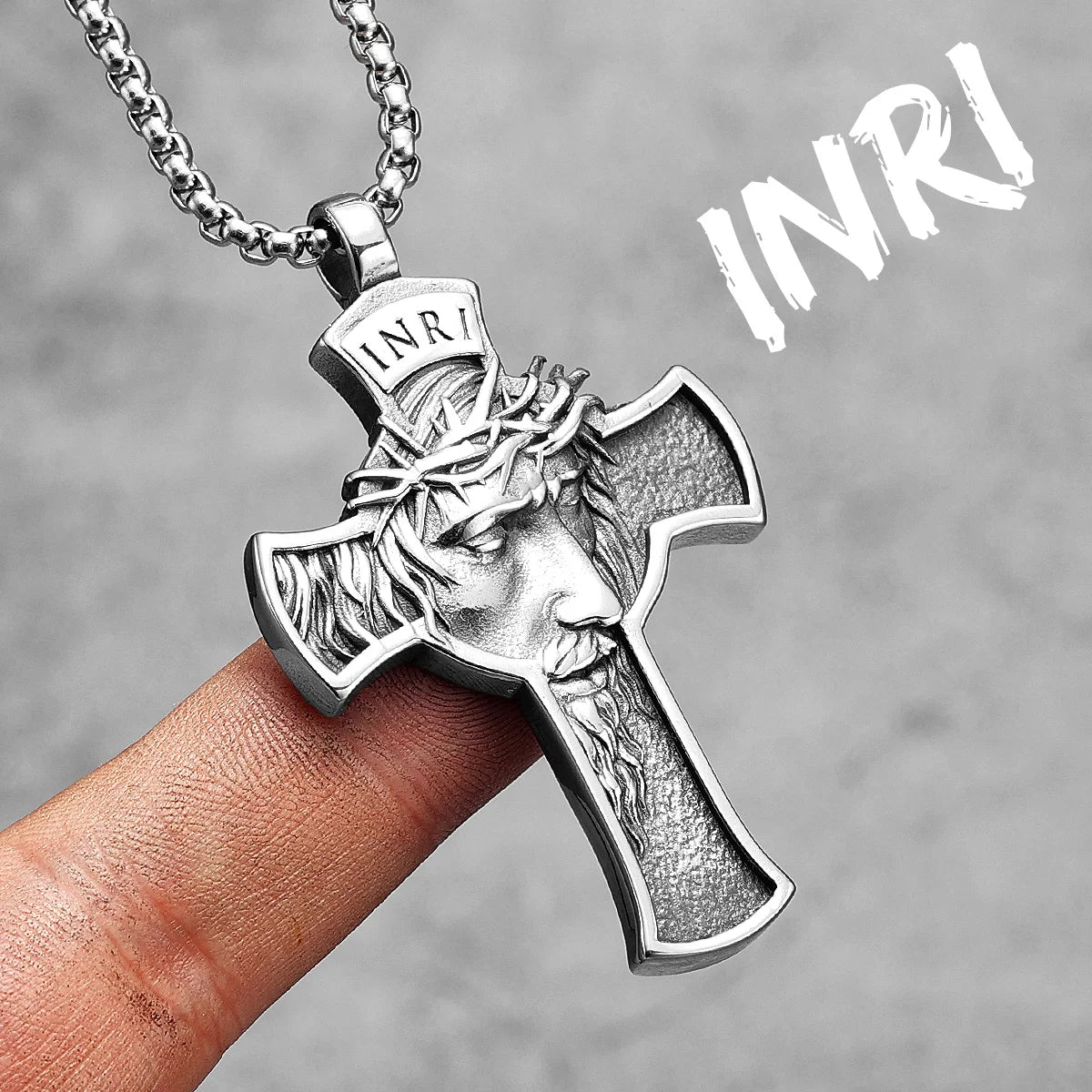 Jesus Skull Cross Series Stainless Steel Men Women Necklaces Pendants Chain Amulet Punk Trendy Jewelry Creativity Gift Wholesale