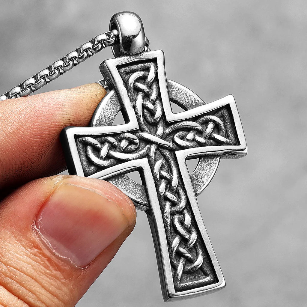 Celtic Knot Cross Stainless Steel Necklaces Pendants Gothic